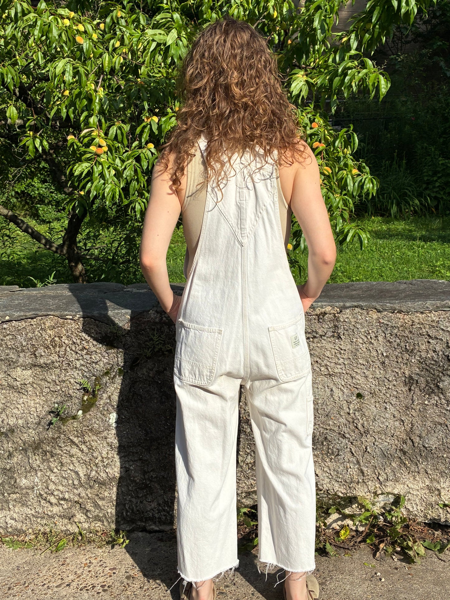 White Gap Denim Overalls