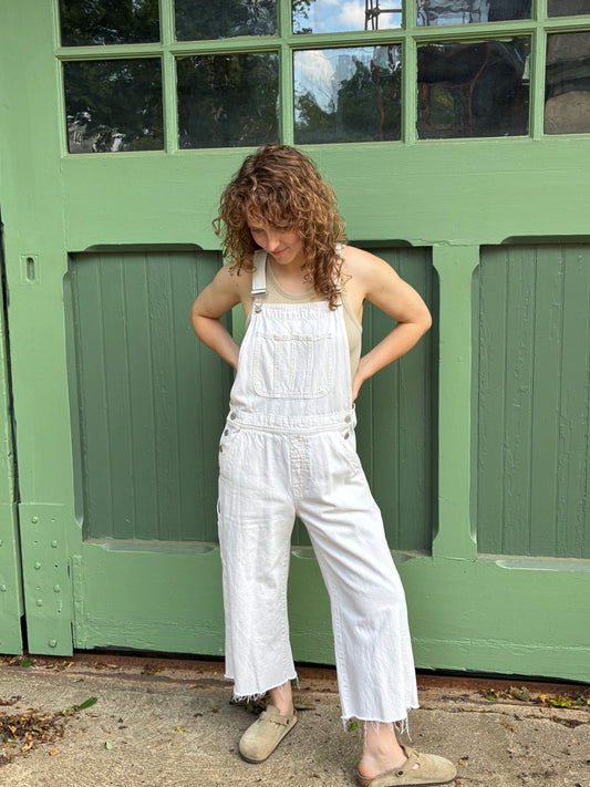 White Gap Denim Overalls
