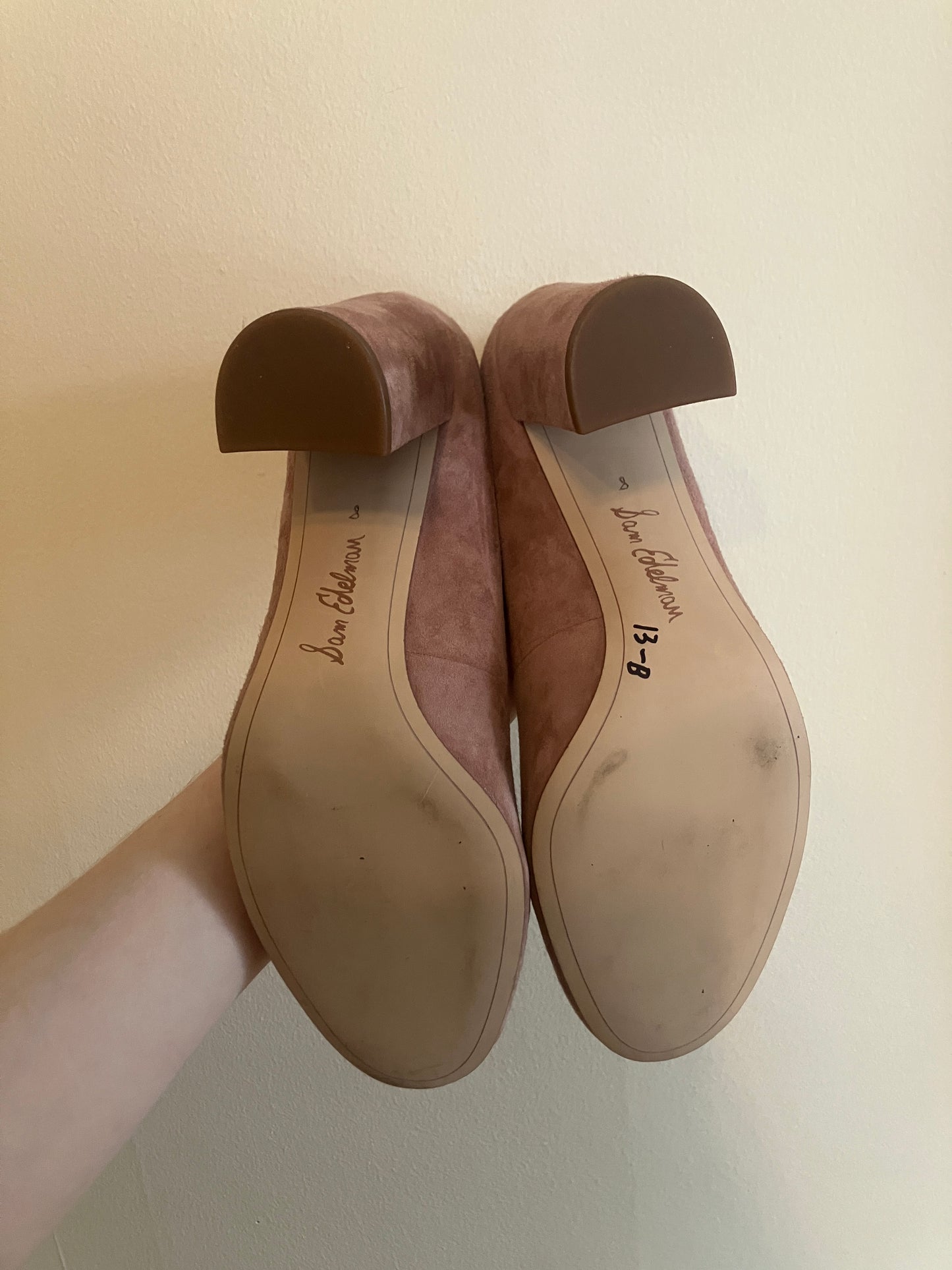 Sam Edelman Mauve Suede Heels – Size 8