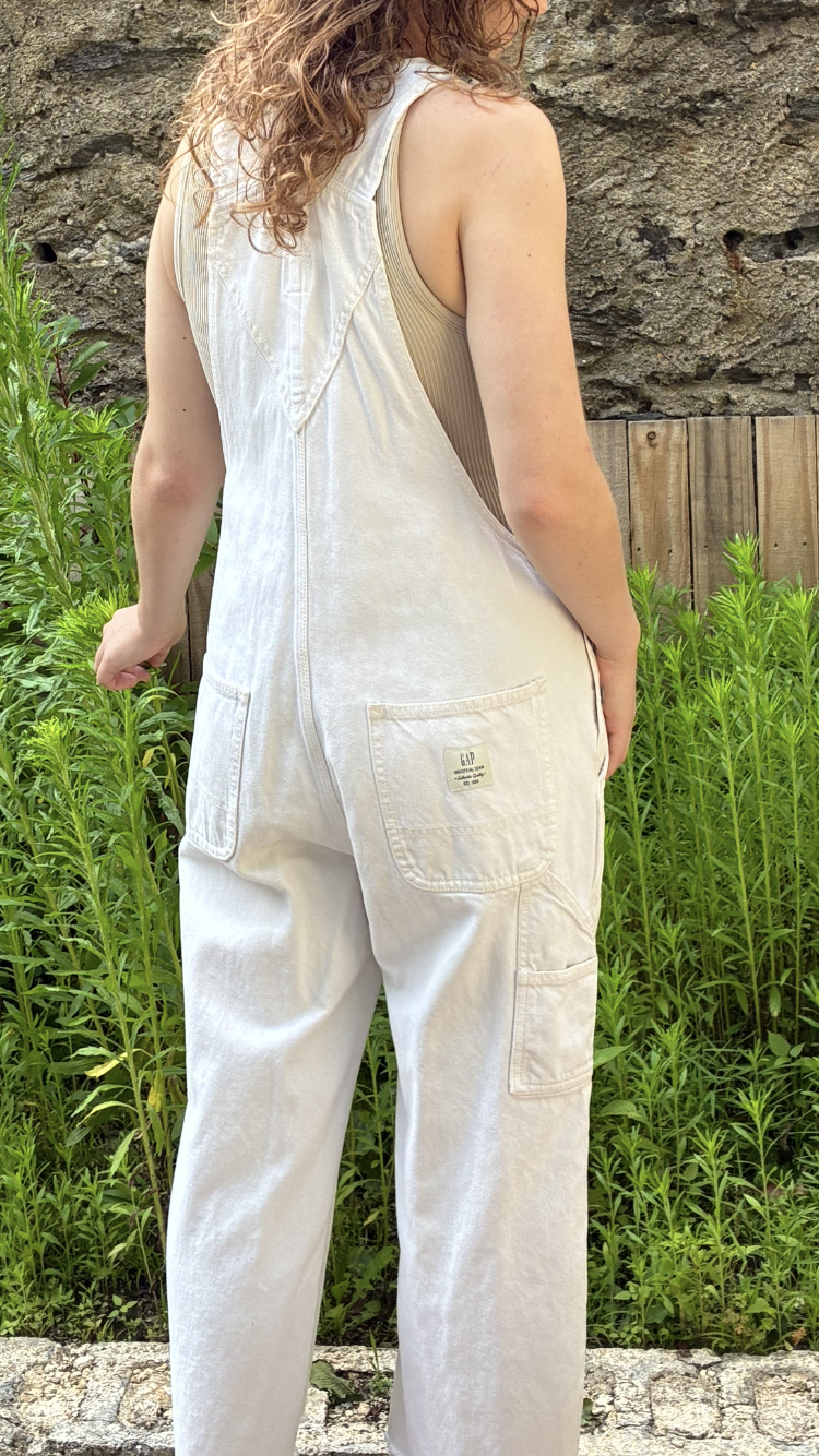 White Gap Denim Overalls