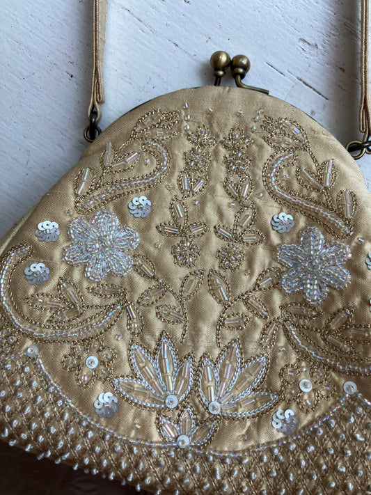 Vintage Embellished Silk Evening Bag