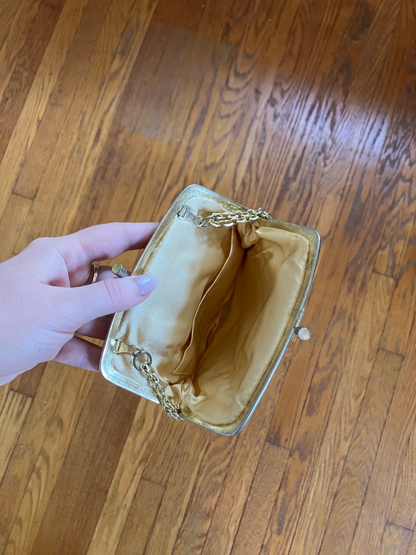 Mid-Century Gold Beaded Evening Bag