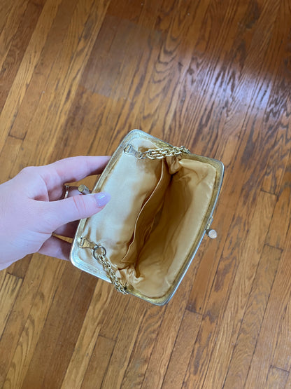 Mid-Century Gold Beaded Evening Bag