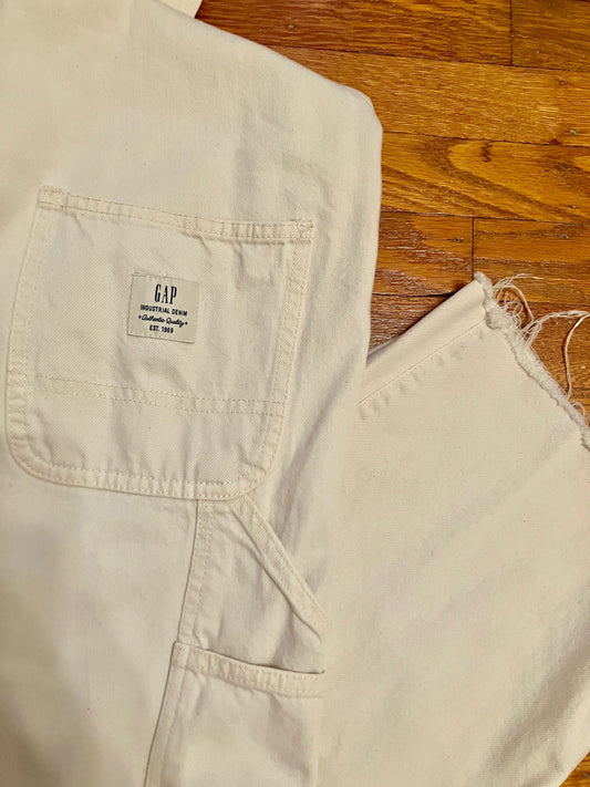 White Gap Denim Overalls