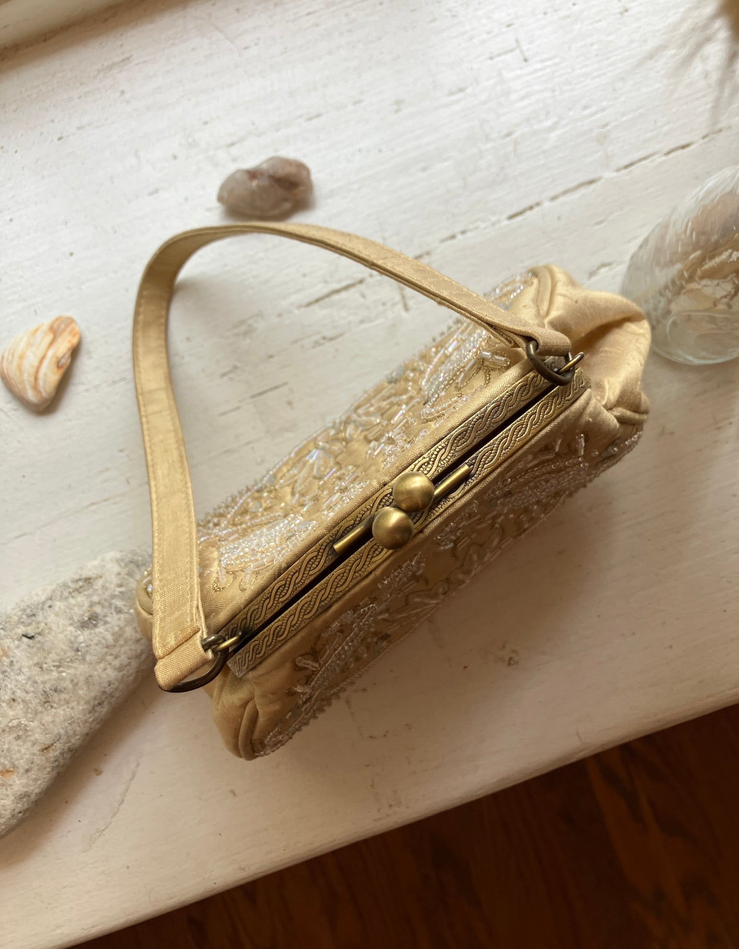 Vintage Embellished Silk Evening Bag
